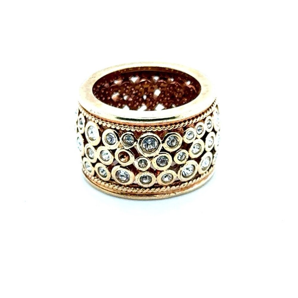 Rhinestones Wide‎ Band Ring